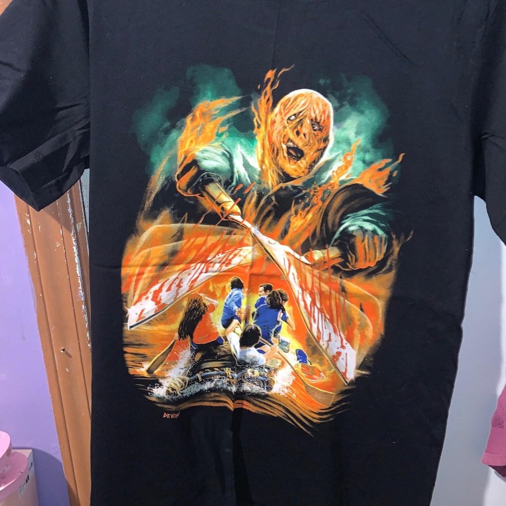 The Burning (1981) horror movie graphic black t-shirt